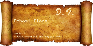 Dobosi Ilona névjegykártya