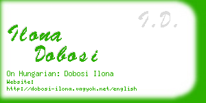 ilona dobosi business card